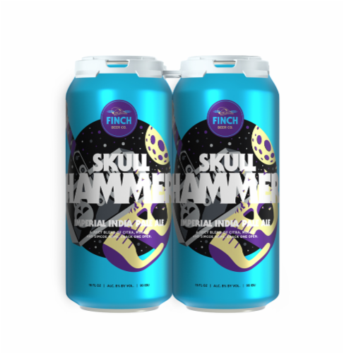 Finch Beer Co. Skull Hammer Imperial India Pale Ale Perspective: front