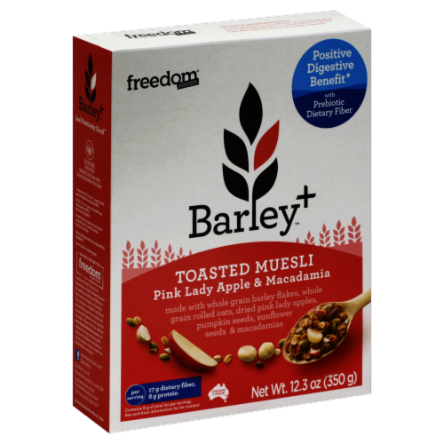 Freedom Foods Barley+ Pink Lady Apple & Macadamia Toasted Muesli Perspective: front