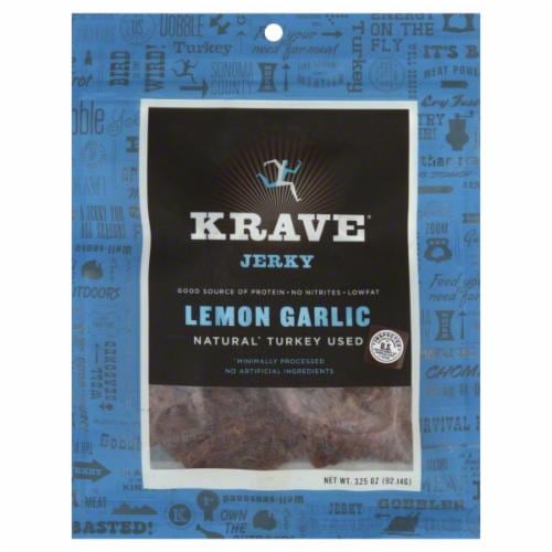 Krave Lemon Garlic Turkey Jerky, 3.25 Oz - Ralphs