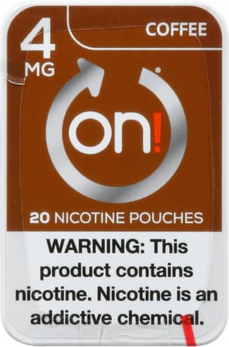 on! Coffee Nicotine Pouches 4mg Perspective: front