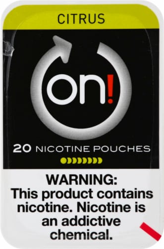 on! Citrus Nicotine Pouches Perspective: front