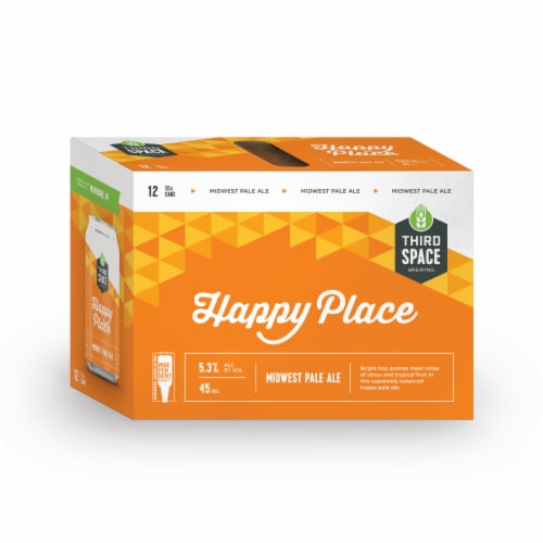 Third Space Brewing Happy Place Midwest Pale Ale Perspective: front