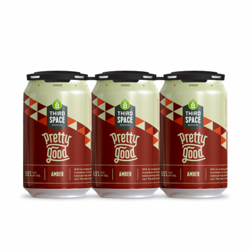 Third Space Brewing Pretty Good Amber Ale Craft Beer Perspective: front