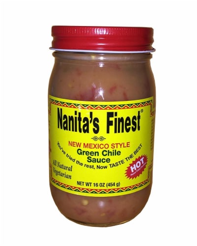 Nanita's Finest Hot Green Chile Sauce Perspective: front