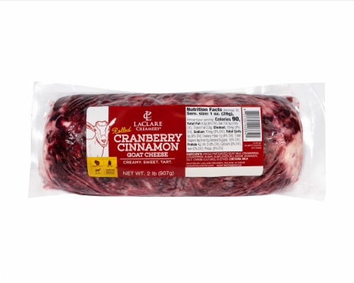 LaClare Family Creamery Rolled Cranberry Cinnamon Goat Cheese Perspective: front