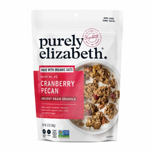 Purely Elizabeth Cranberry Pecan Ancient Grain Granola Perspective: front