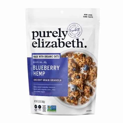 Purely Elizabeth Blueberry Hemp Ancient Grain Granola Perspective: front