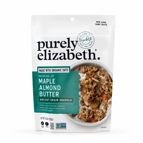 Purely Elizabeth Maple Almond Butter Ancient Grain Granola Perspective: front