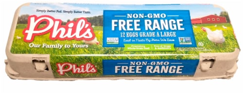 Phil's Free Range Large Eggs Perspective: front