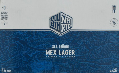 SouthNorte Beer Co Sea Senor Mex Lager Perspective: front