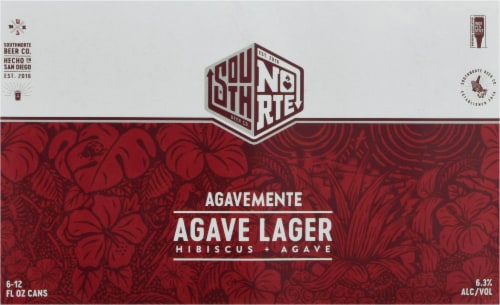 SouthNorte Beer Co Agavemente Hibiscus & Agave Lager Perspective: front