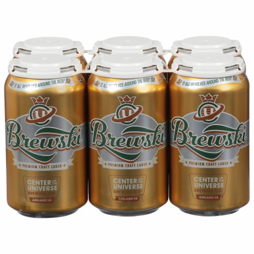 Center of the Universe Brewing Co.® Brewski Premium Craft Lager Can Pack Perspective: front