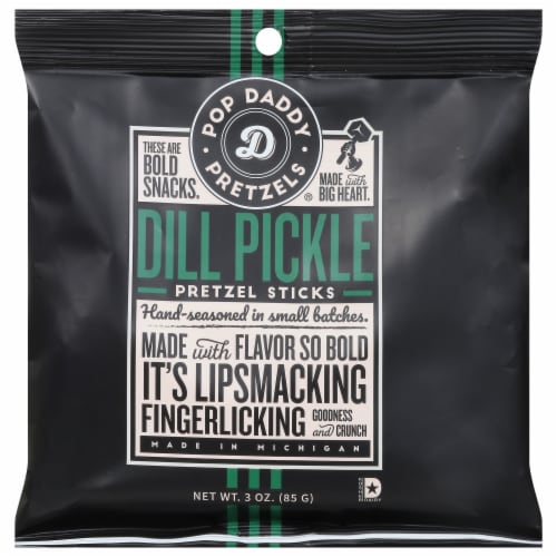 Pop Daddy Dill Pickle Pretzels Perspective: front
