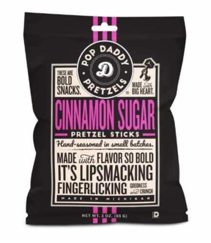 Pop Daddy Pretzels® Cinnamon Sugar Pretzel Sticks Perspective: front