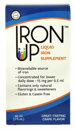 A.C. Grace  Iron Up Liquid Iron Supplement   Grape Perspective: front