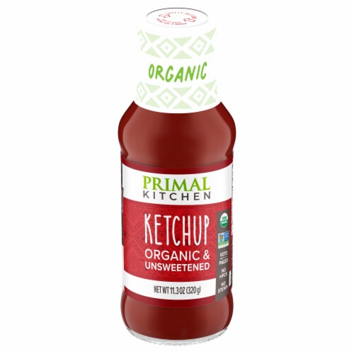 Primal Kitchen Organic and Unsweetened Ketchup Perspective: front