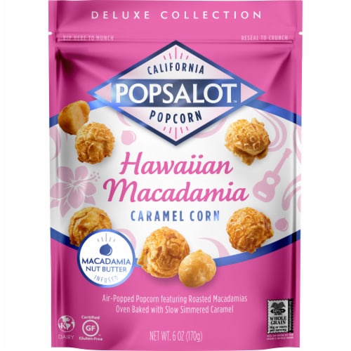 Popsalot™ Hawaiian Macadamia Caramel Popcorn Perspective: front