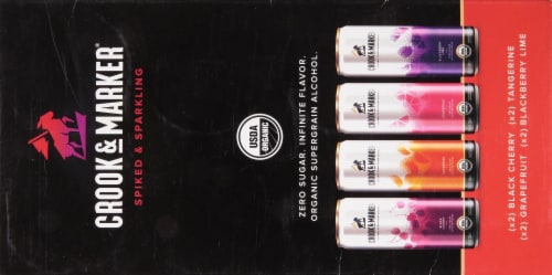 Crook & Marker Spiked & Sparkling Hard Seltzer Organic Variety Pack Perspective: front