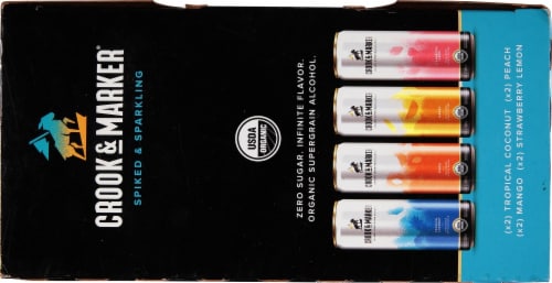 Crook & Marker Spiked & Sparkling Hard Seltzer Organic Variety Pack Perspective: front