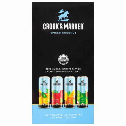 Crook & Marker® Organic Spiked Coconut Beer Variety Pack Perspective: front