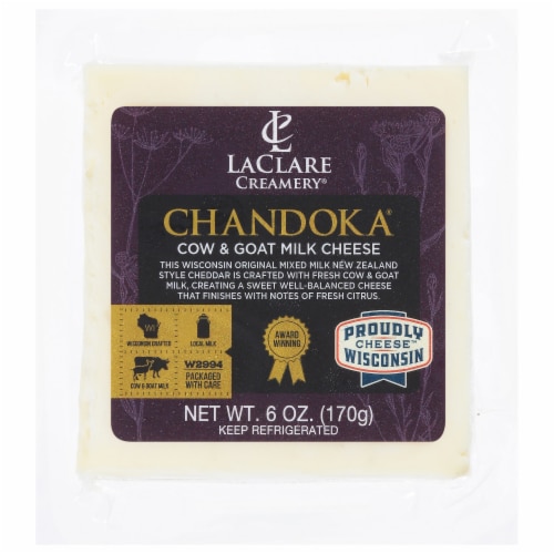 LaClare Creamery® Chandoka® Mixed Milk Cheddar Perspective: front