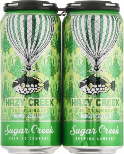 Sugar Creek Brewing Company Hazy Creek IPA Perspective: front