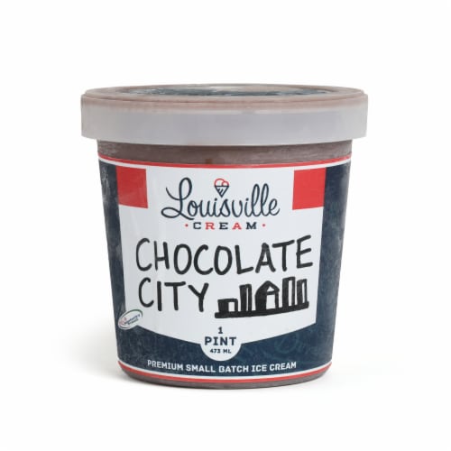 Louisville Cream Chocolate City Small Batch Ice Cream Pint Perspective: front