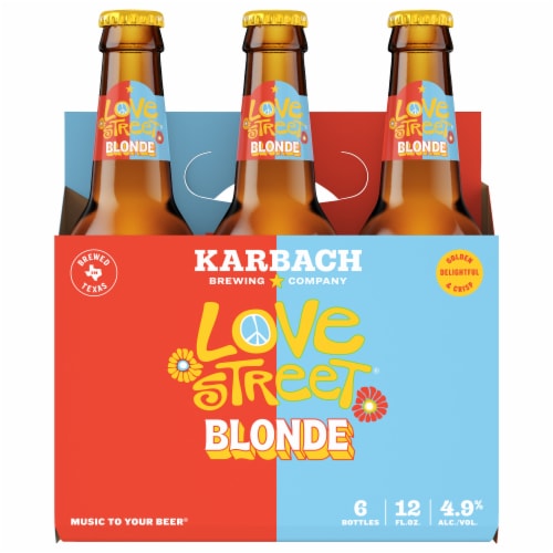 Karbach Brewing Company Love Street Blonde Beer Perspective: front