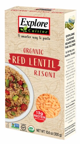 Explore Cuisine® Organic Red Lentil Risoni Perspective: front
