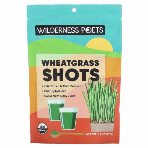 Wilderness Poets Organic Wheatgrass Juice Powder 3.5 Ounce Raw Superfood Greens USA 3.5 oz Foods Co