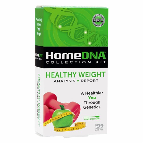HomeDNA Healthy Weight Analysis and Report Test Kit Perspective: front