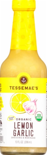 Tessemae's Organic Lemon Garlic Dressing & Marinade Perspective: front