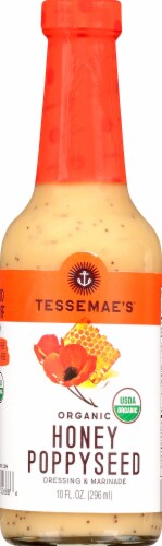 Tessemae's Organic Honey Poppyseed Dressing & Marinade Perspective: front