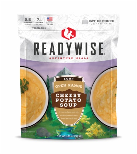 ReadyWise Adventure Meals Cheesy Potato Soup Perspective: front