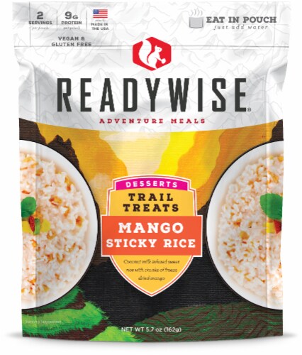 ReadyWise® Adventure Meals Mango Sticky Rice Dessert Perspective: front