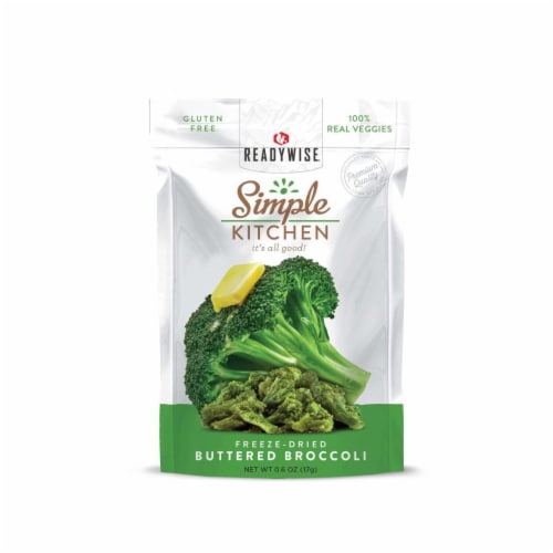 ReadyWise Simple Kitchen Freeze-Dried Buttered Broccoli Perspective: front