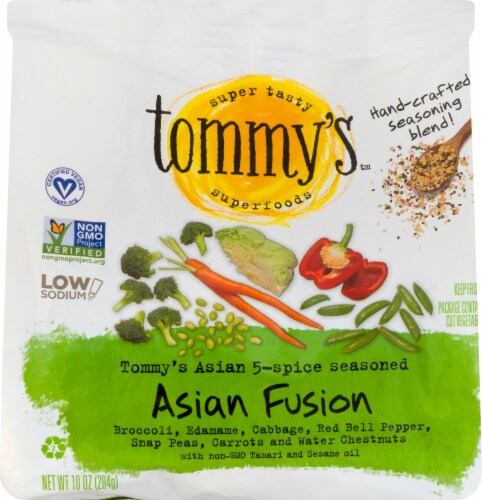 Tommy's Superfoods Frozen Asian Fusion Seasoned Vegetables Perspective: front