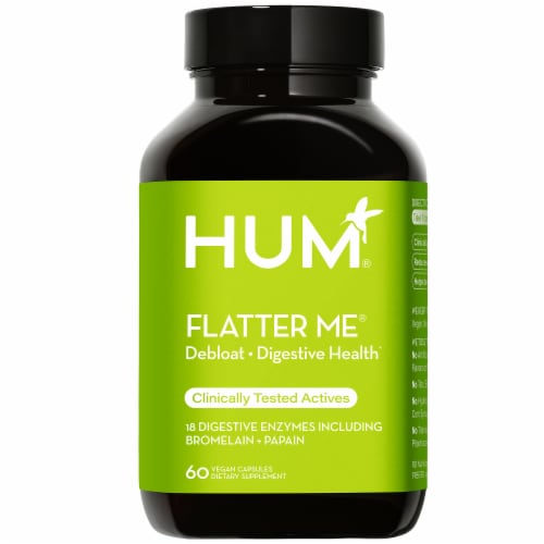 Hum® Nutrition Flatter Me® Digestive Health Supplement Perspective: front