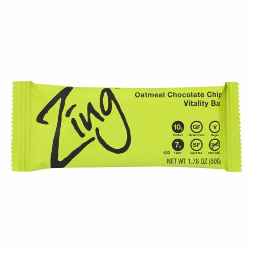 Zing® Oatmeal Chocolate Chip Bar Perspective: front