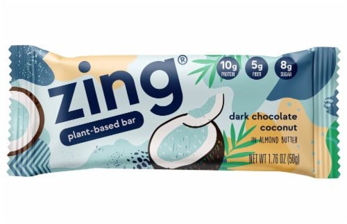 Zing® Dark Chocolate Coconut Energy Bars Perspective: front
