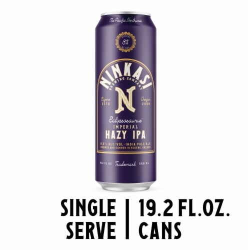 Ninkasi Brewing Company Eclipsosaurus Imperial Hazy IPA Craft Beer Perspective: front