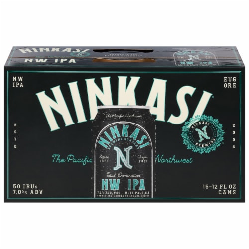 Ninkasi® Brewing Company Total Domination Northwest IPA Craft Beer 15 cans / 12 fl oz Perspective: front