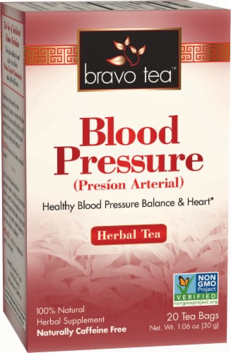 Bravo Tea Blood Pressure Herbal Tea Perspective: front