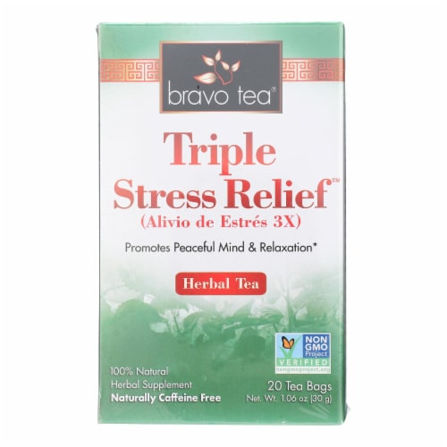Bravo Teas and Herbs - Tea - Triple Stress Relief - 20 Bag Perspective: front