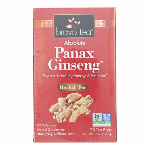 Bravo Teas and Herbs - Tea - Absolute Panax Ginseng - 20 Bag Perspective: front