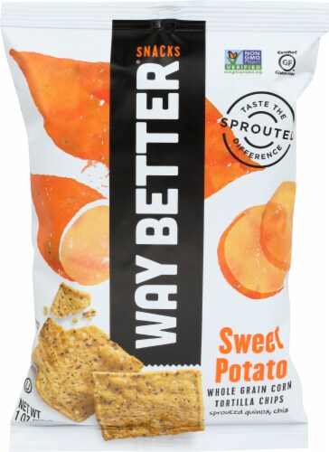Way Better Snacks Sweet Potato Tortilla Chips Perspective: front