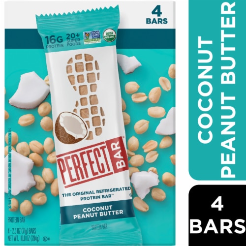 Perfect Bar Coconut Peanut Butter Protein Bar Perspective: front