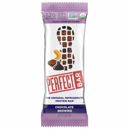 Perfect Bar® Chocolate Brownie Protein Bar Perspective: front