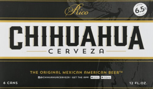 Chihuahua Cerveza Rico Beer Perspective: front