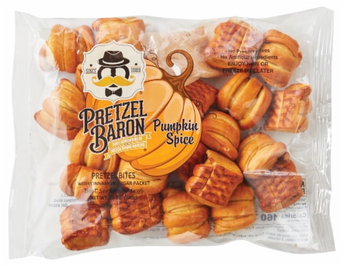 Pretzel Baron Pumpkin Spice Pretzel Bites Perspective: front